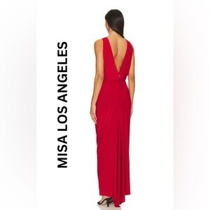 NWT MISA LA Elegant Red Evening Gown